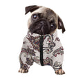 Vintage Paisley Pattern Print Dog Zip Up Jacket