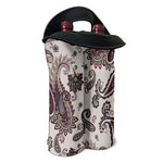 Vintage Paisley Pattern Print Double Neoprene Wine Tote