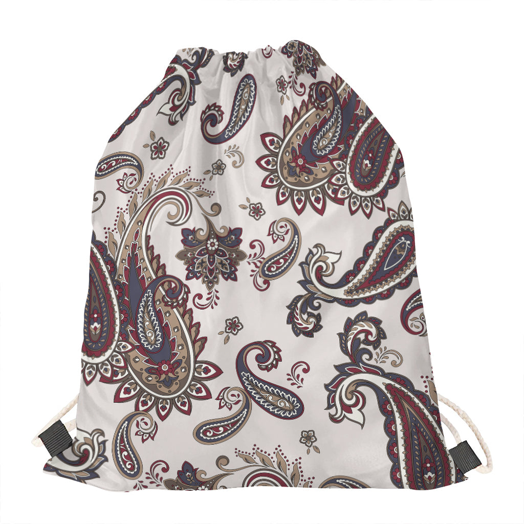 Vintage Paisley Pattern Print Drawstring Bag
