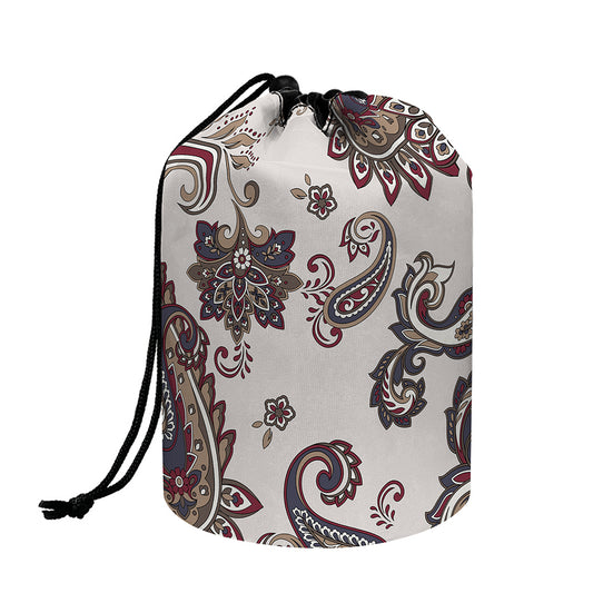 Vintage Paisley Pattern Print Drawstring Makeup Bag