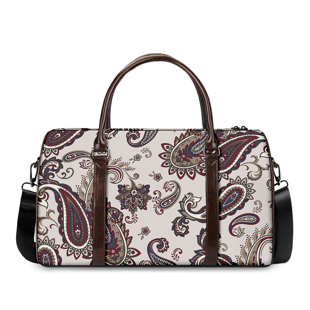 Vintage Paisley Pattern Print Duffle Bag