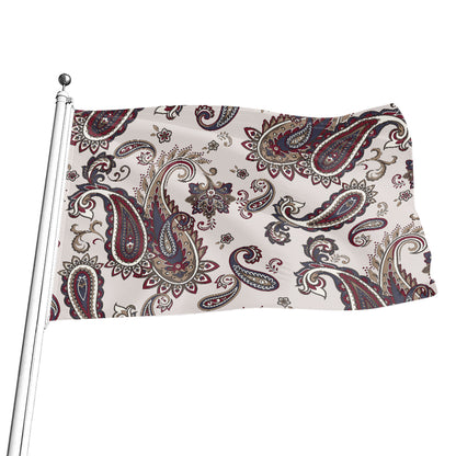 Vintage Paisley Pattern Print Flag