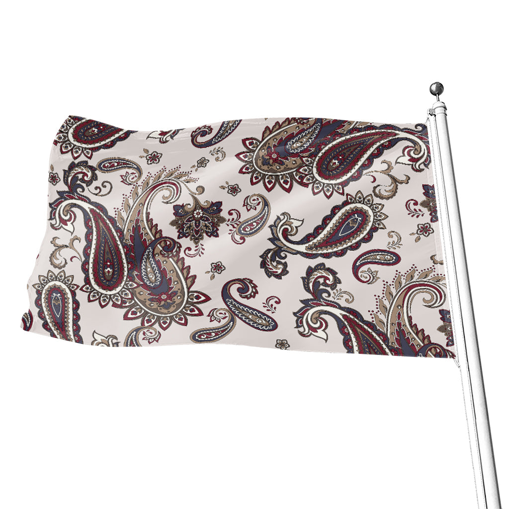Vintage Paisley Pattern Print Flag