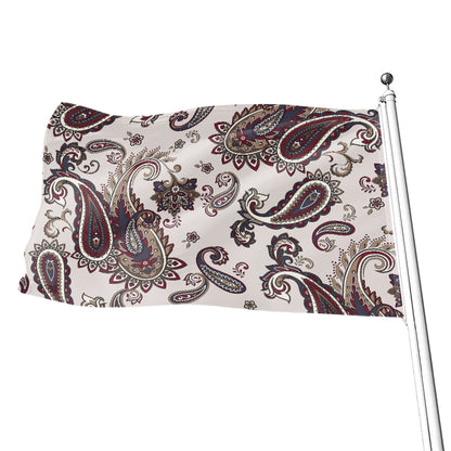 Vintage Paisley Pattern Print Flag