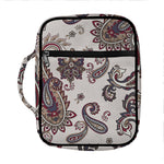 Vintage Paisley Pattern Print Front Pocket Bible Bag
