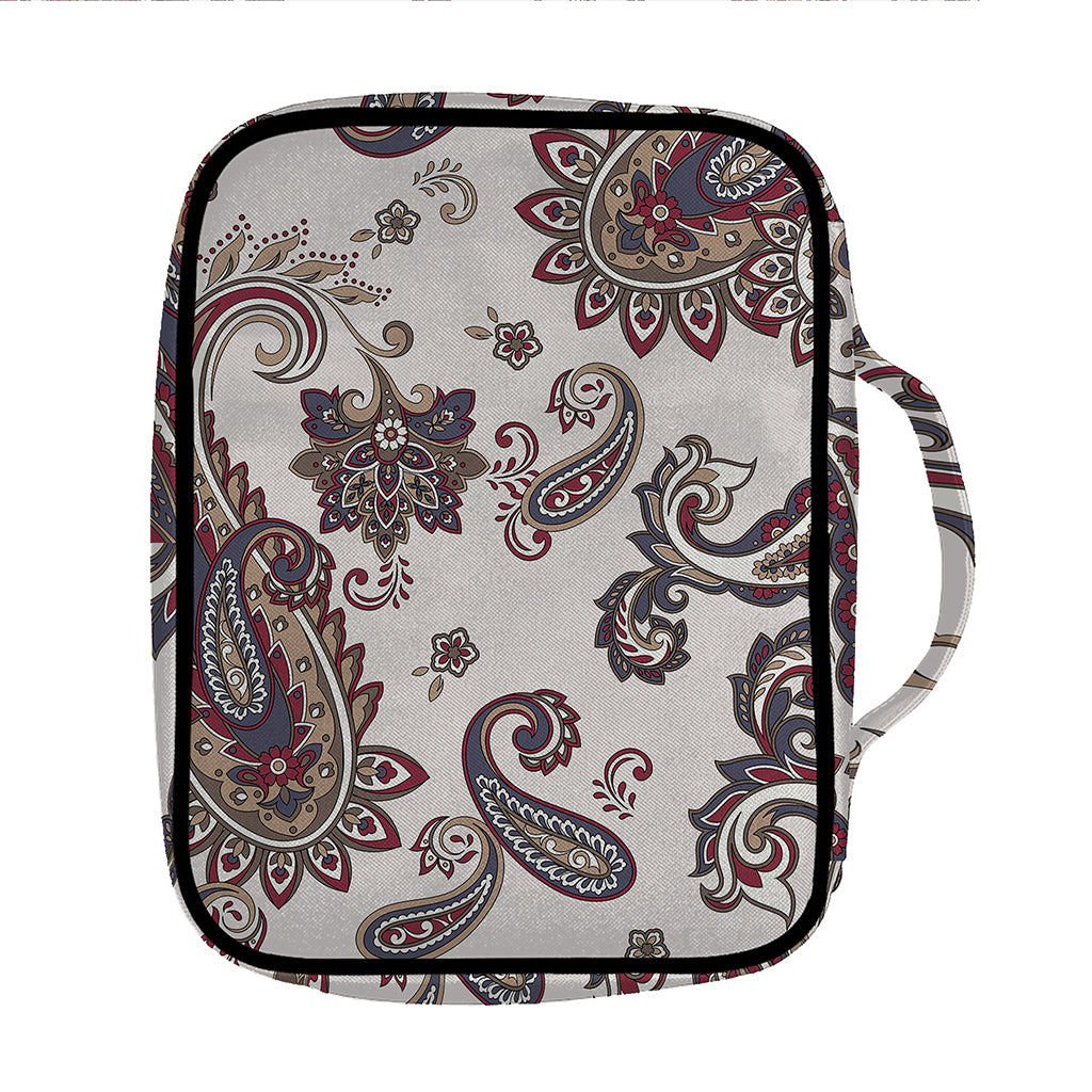 Vintage Paisley Pattern Print Front Pocket Bible Bag