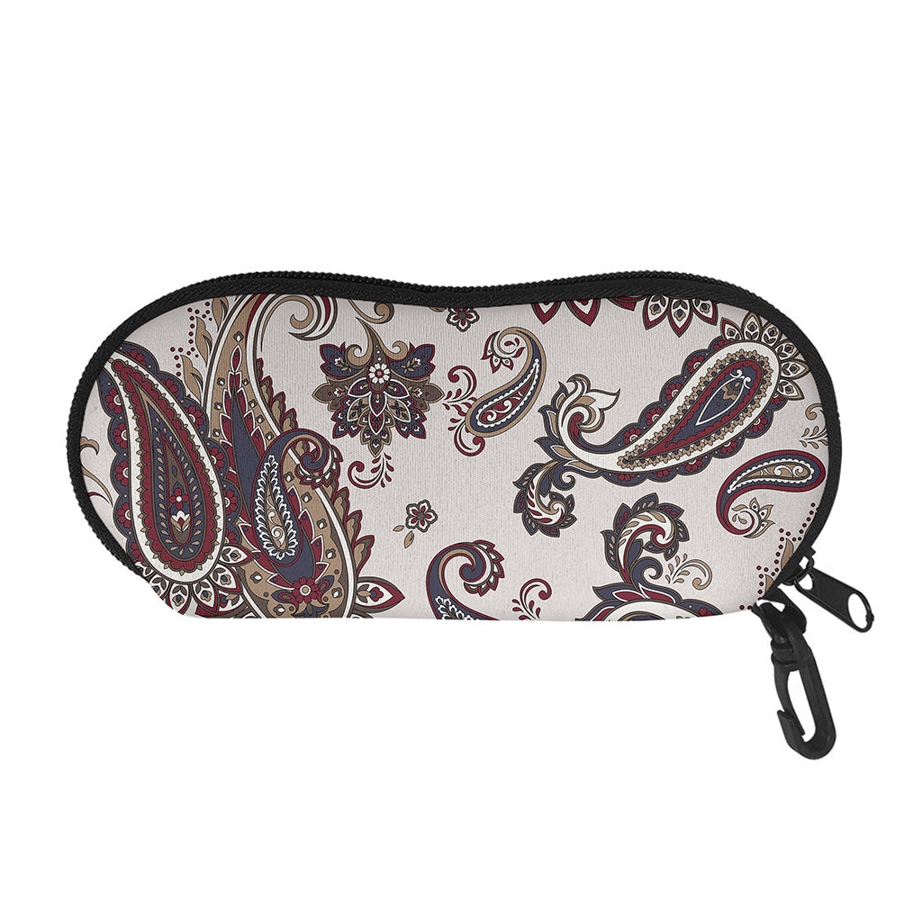 Vintage Paisley Pattern Print Glasses Case