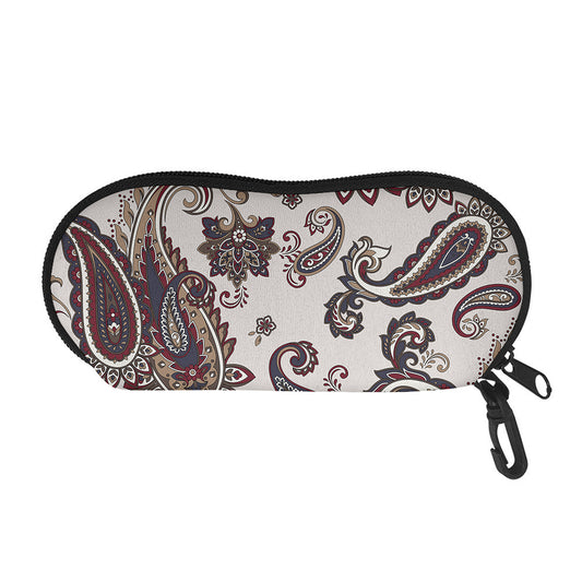 Vintage Paisley Pattern Print Glasses Case