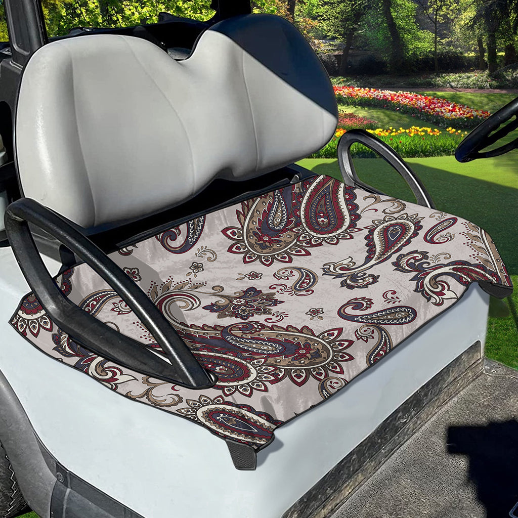 Vintage Paisley Pattern Print Golf Cart Seat Cover