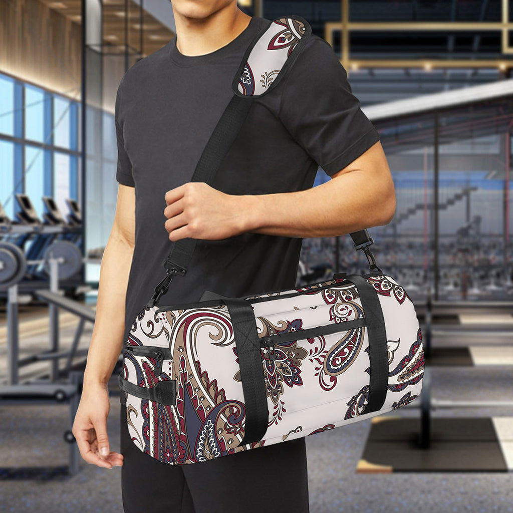 Vintage Paisley Pattern Print Gym Bag