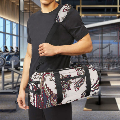 Vintage Paisley Pattern Print Gym Bag