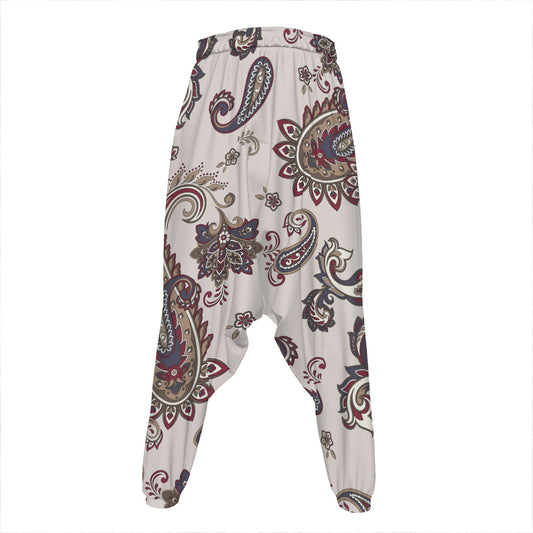 Vintage Paisley Pattern Print Hammer Pants