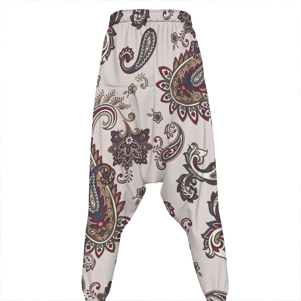 Vintage Paisley Pattern Print Hammer Pants