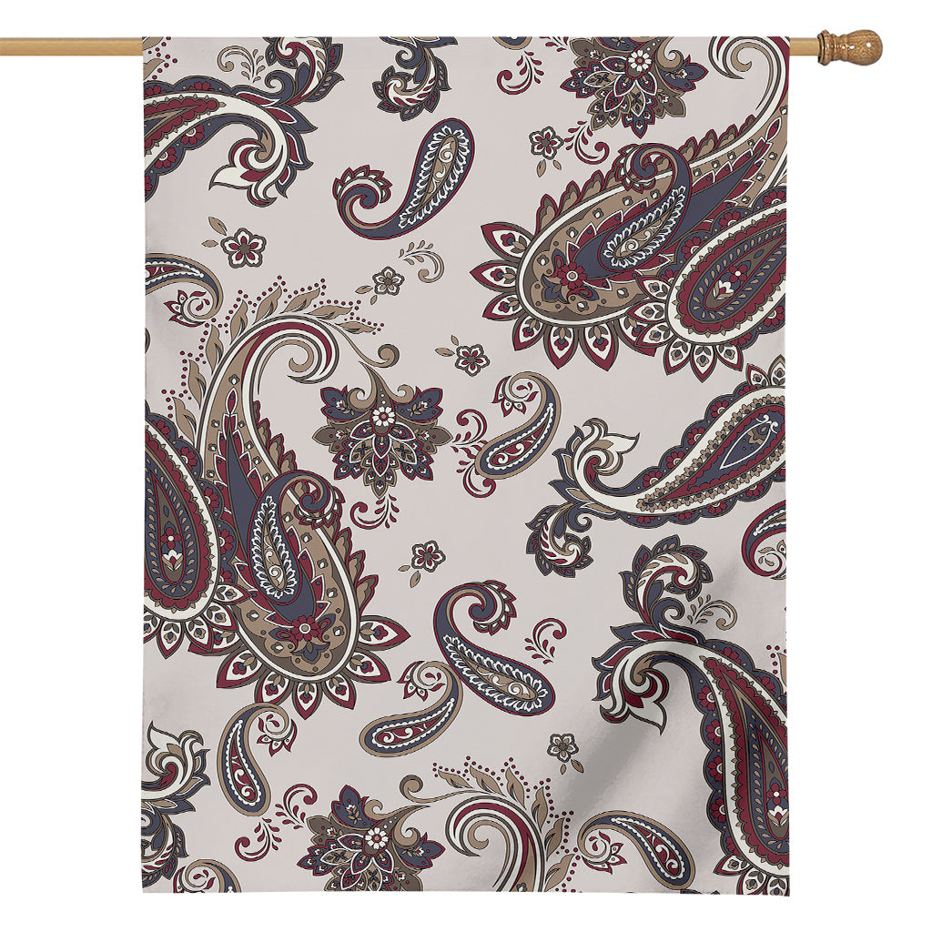 Vintage Paisley Pattern Print House Flag