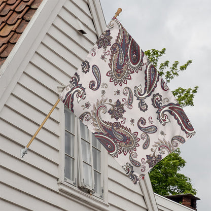 Vintage Paisley Pattern Print House Flag