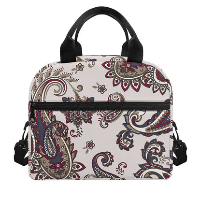 Vintage Paisley Pattern Print Insulated Lunch Bag