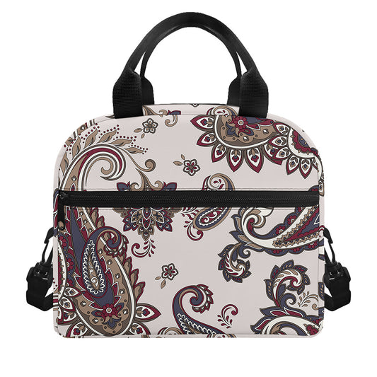 Vintage Paisley Pattern Print Insulated Lunch Bag