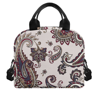 Vintage Paisley Pattern Print Insulated Lunch Bag