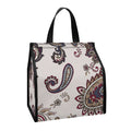 Vintage Paisley Pattern Print Insulated Lunch Tote