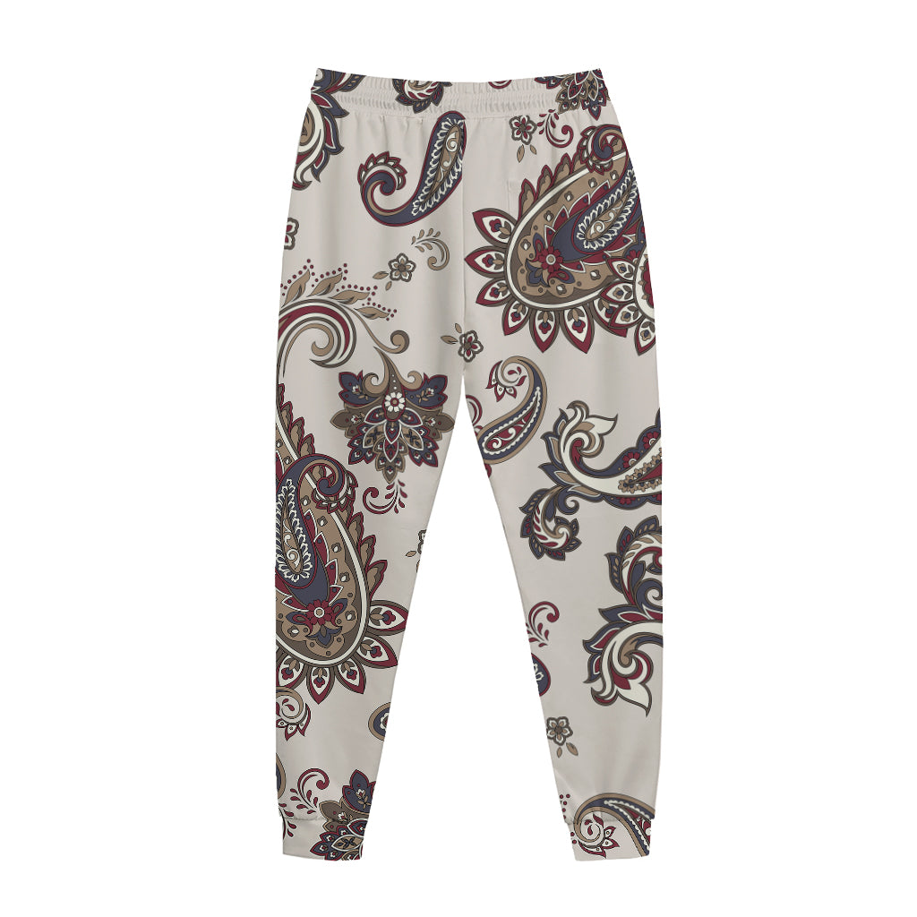 Vintage Paisley Pattern Print Jogger Pants