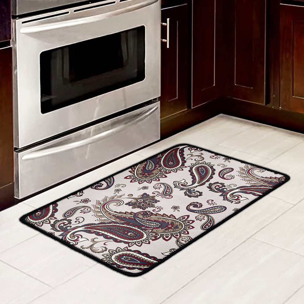 Vintage Paisley Pattern Print Kitchen Mat