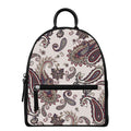 Vintage Paisley Pattern Print Leather Backpack