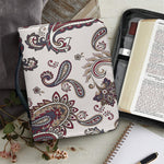 Vintage Paisley Pattern Print Leather Bible Cover