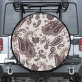 Vintage Paisley Pattern Print Leather Spare Tire Cover
