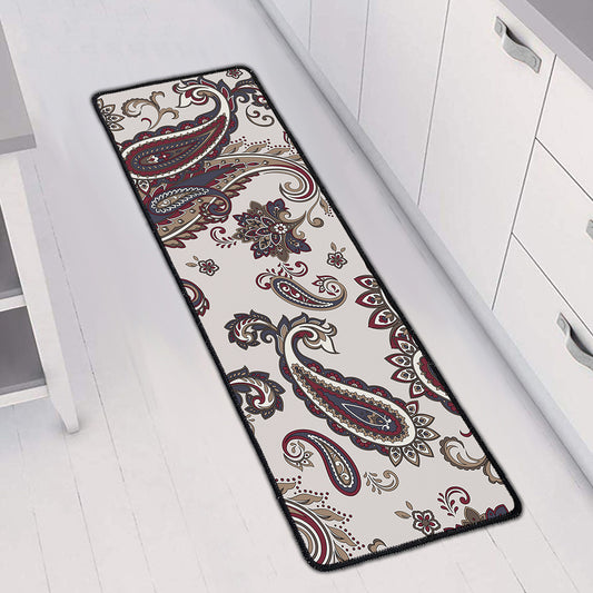 Vintage Paisley Pattern Print Long Kitchen Mat