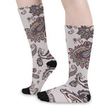 Vintage Paisley Pattern Print Long Socks