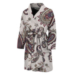 Vintage Paisley Pattern Print Men's Bathrobe
