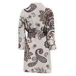 Vintage Paisley Pattern Print Men's Bathrobe