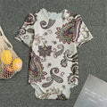 Vintage Paisley Pattern Print Men's Bodysuit