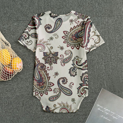 Vintage Paisley Pattern Print Men's Bodysuit