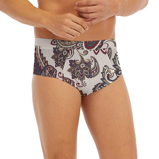 Vintage Paisley Pattern Print Men's Briefs
