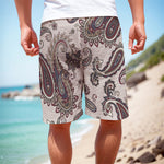 Vintage Paisley Pattern Print Men's Cargo Shorts