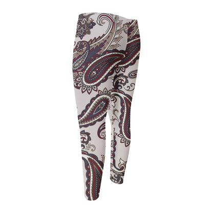 Vintage Paisley Pattern Print Men's Compression Pants