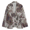 Vintage Paisley Pattern Print Men's Cotton Blazer