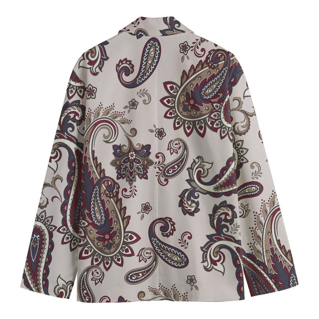 Vintage Paisley Pattern Print Men's Cotton Blazer