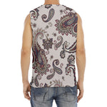 Vintage Paisley Pattern Print Men's Fitness Tank Top
