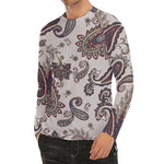 Vintage Paisley Pattern Print Men's Long Sleeve Rash Guard
