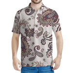 Vintage Paisley Pattern Print Men's Polo Shirt