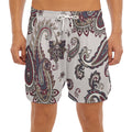 Vintage Paisley Pattern Print Men's Split Running Shorts