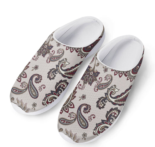 Vintage Paisley Pattern Print Mesh Casual Shoes