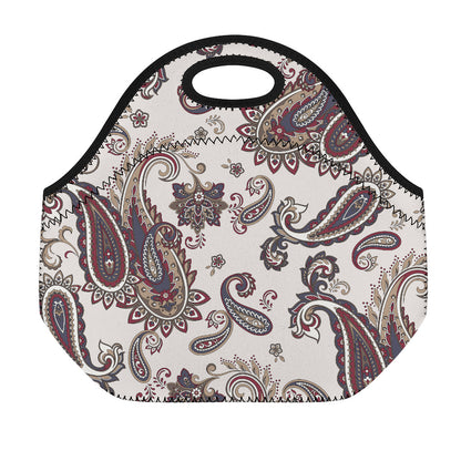 Vintage Paisley Pattern Print Neoprene Lunch Bag