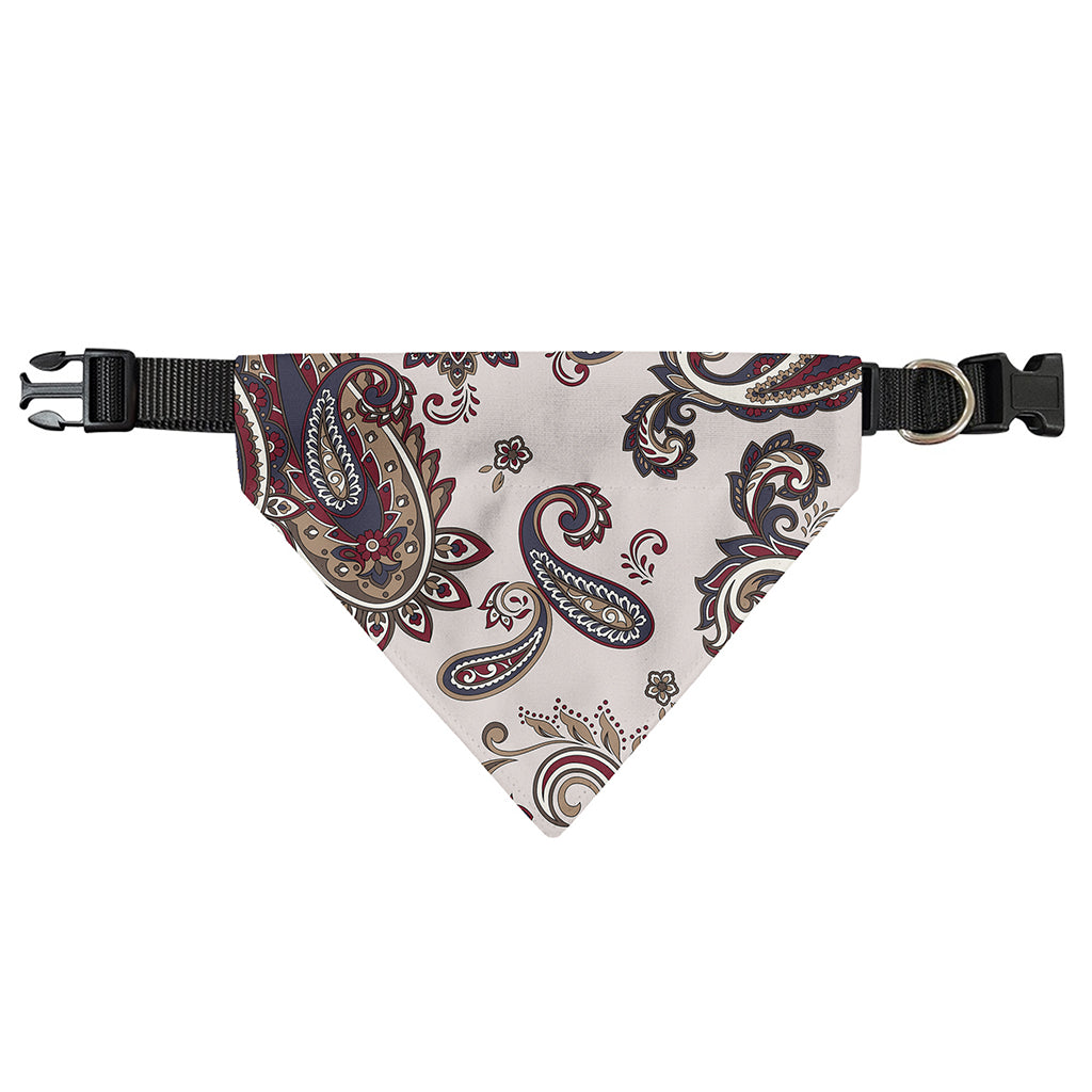 Vintage Paisley Pattern Print Over The Collar Dog Bandana