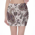 Vintage Paisley Pattern Print Pencil Mini Skirt