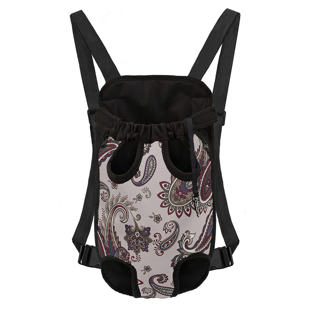 Vintage Paisley Pattern Print Pet Carrier Backpack