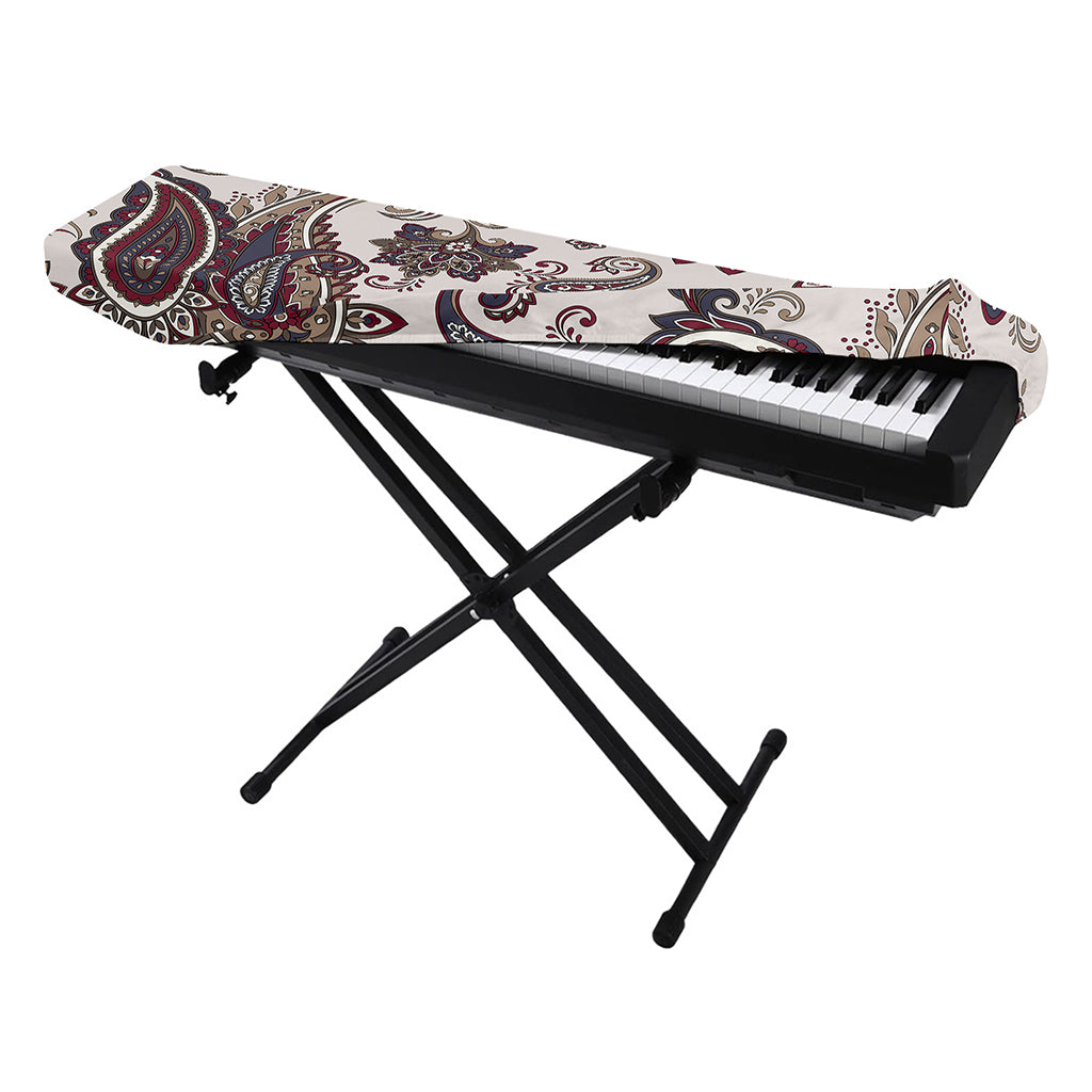 Vintage Paisley Pattern Print Piano Keyboard Cover