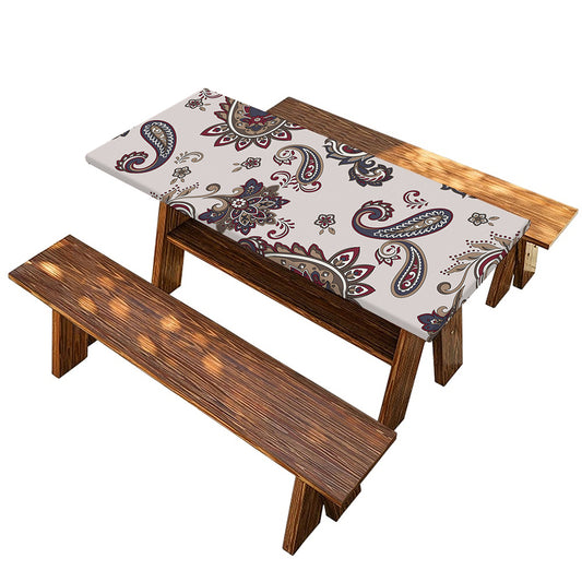Vintage Paisley Pattern Print Picnic Table Cover
